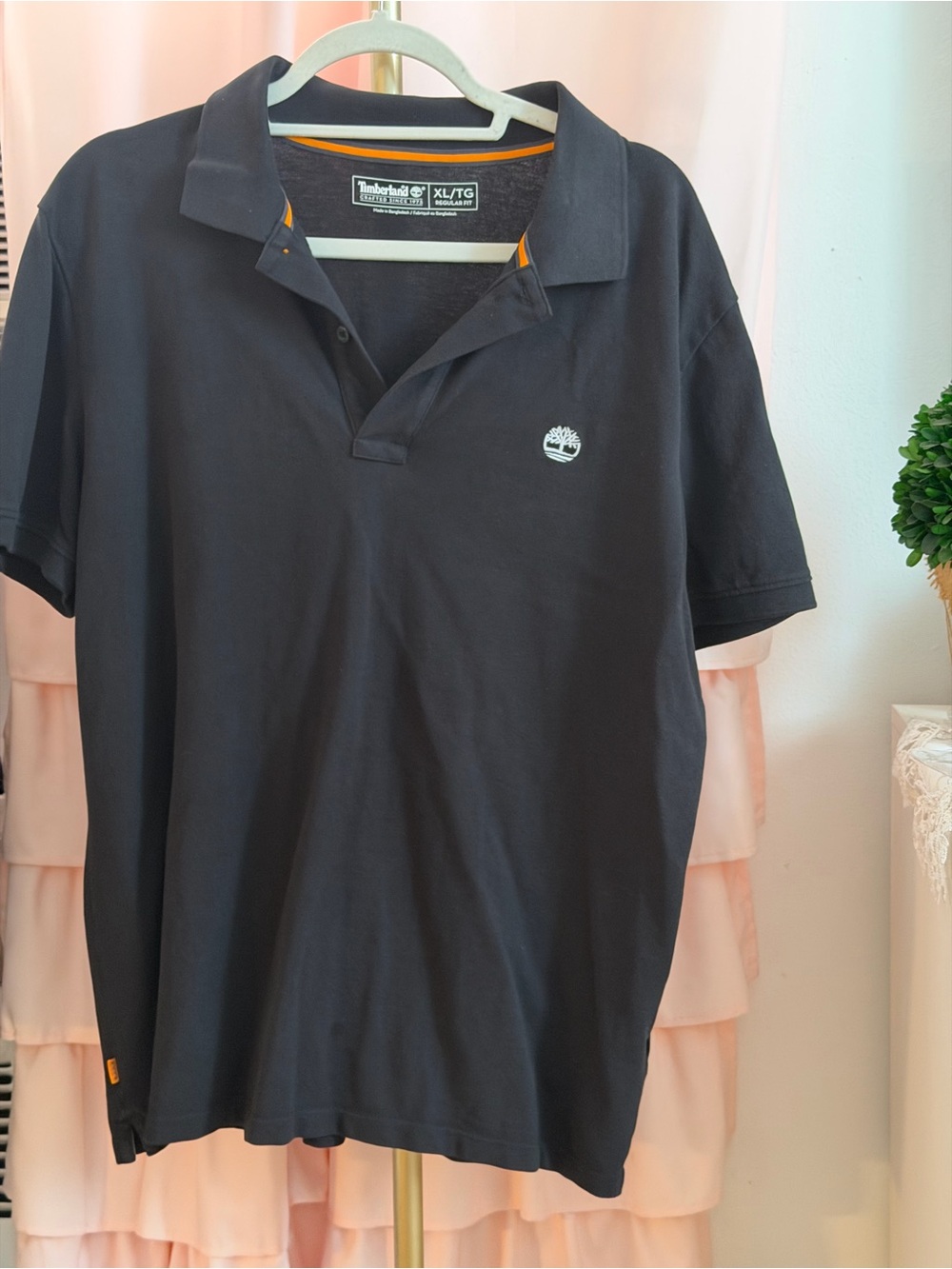 Timberland Men's Dark Navy Polo with Subtle Logo